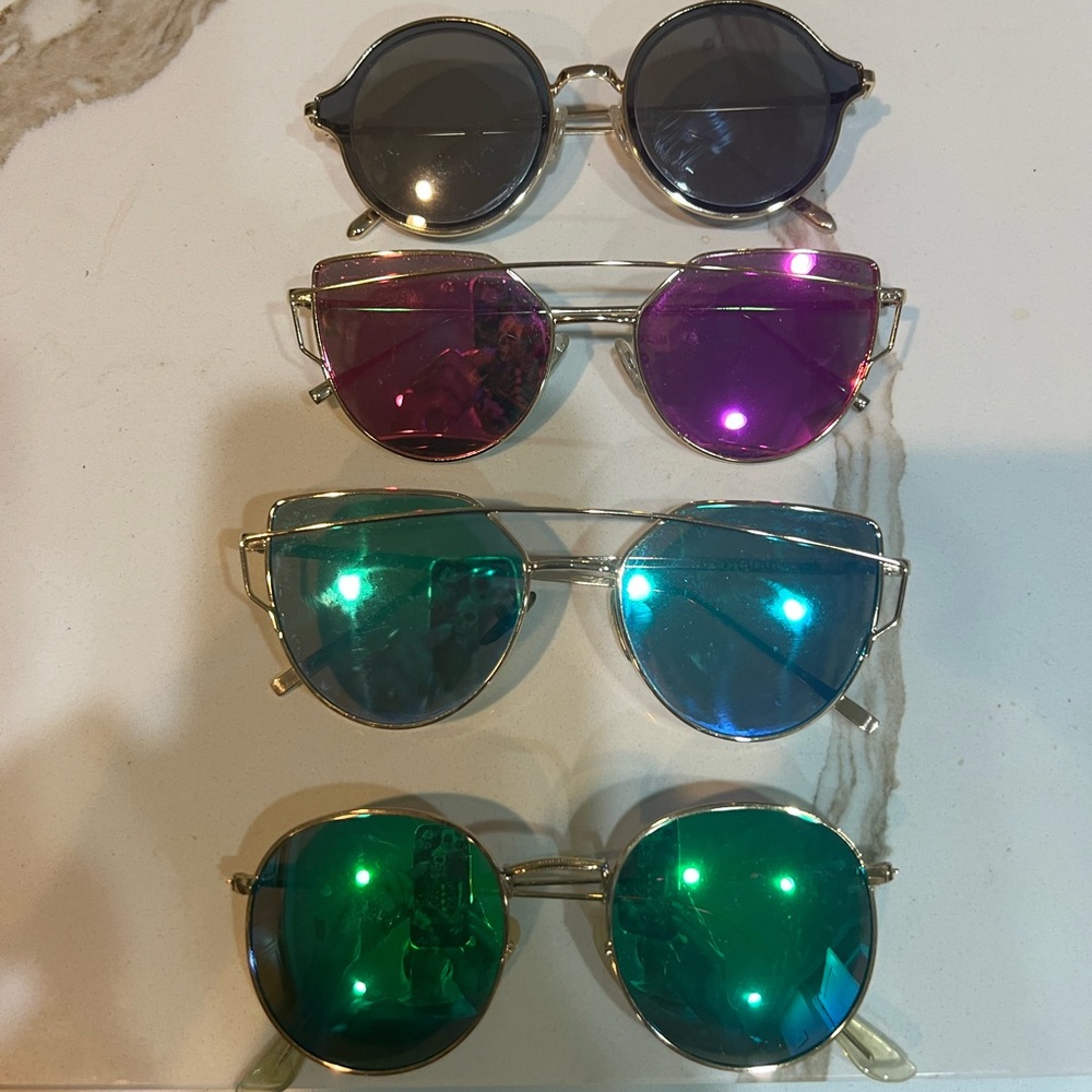 Black and Purple Stylish Glasses Accessories